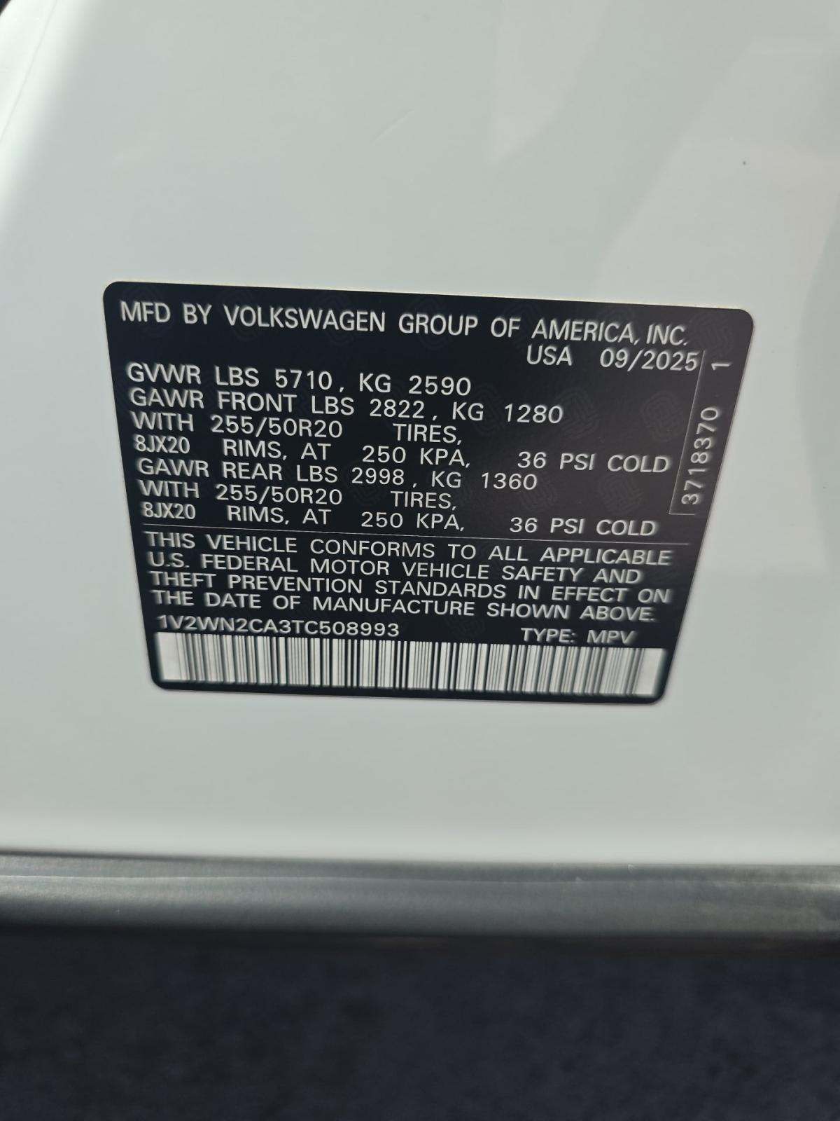 2026 Volkswagen Atlas 2.0T SE FWD