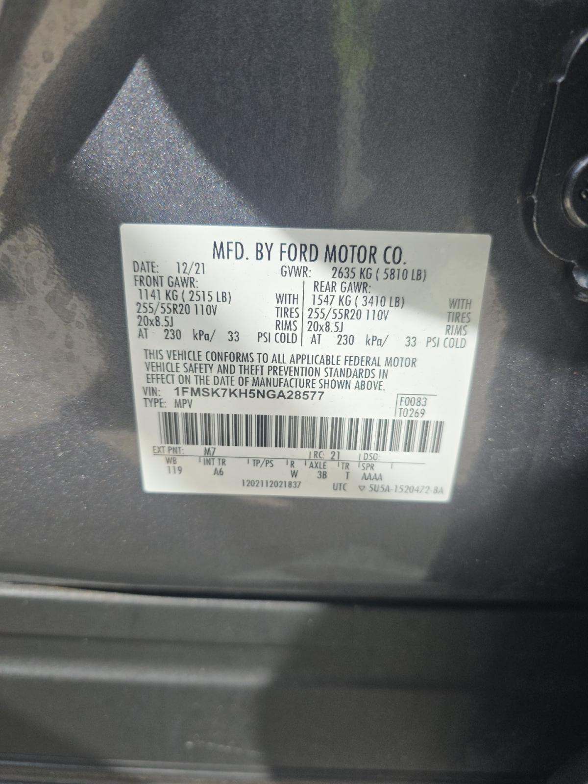 2022 Ford Explorer ST-Line RWD