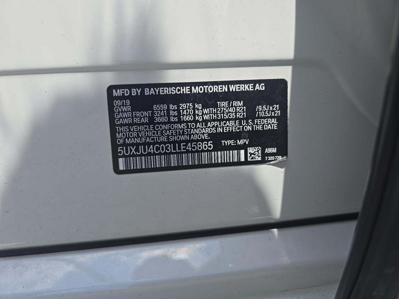 2020 BMW X5 M50i AWD