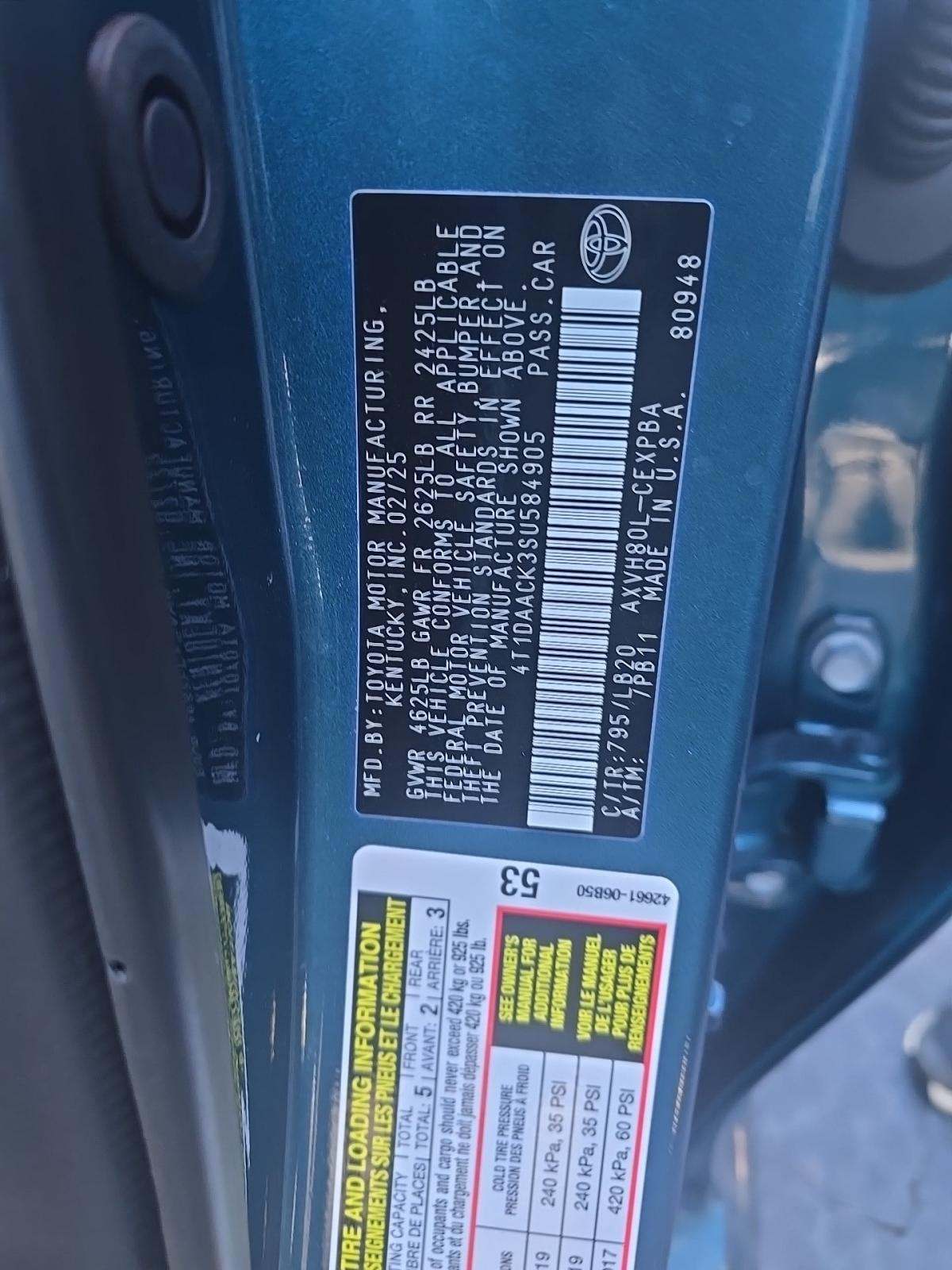 2025 Toyota Camry XSE FWD