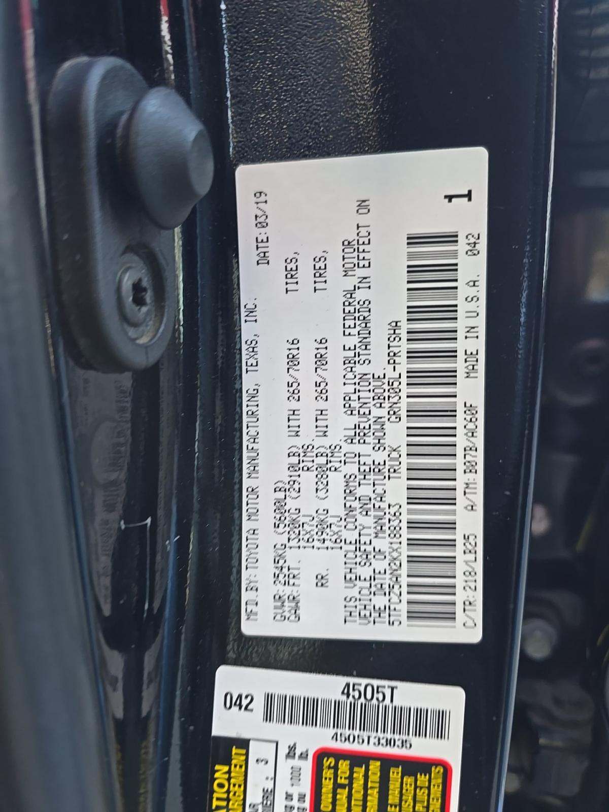 2019 Toyota Tacoma TRD Pro AWD