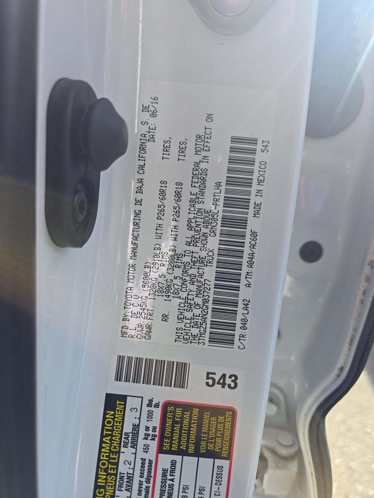 2016 Toyota Tacoma Limited AWD