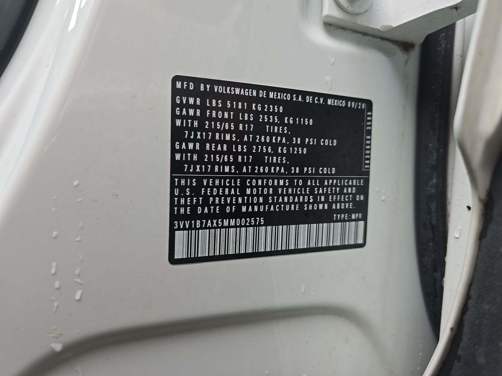 2021 Volkswagen Tiguan 2.0T S FWD