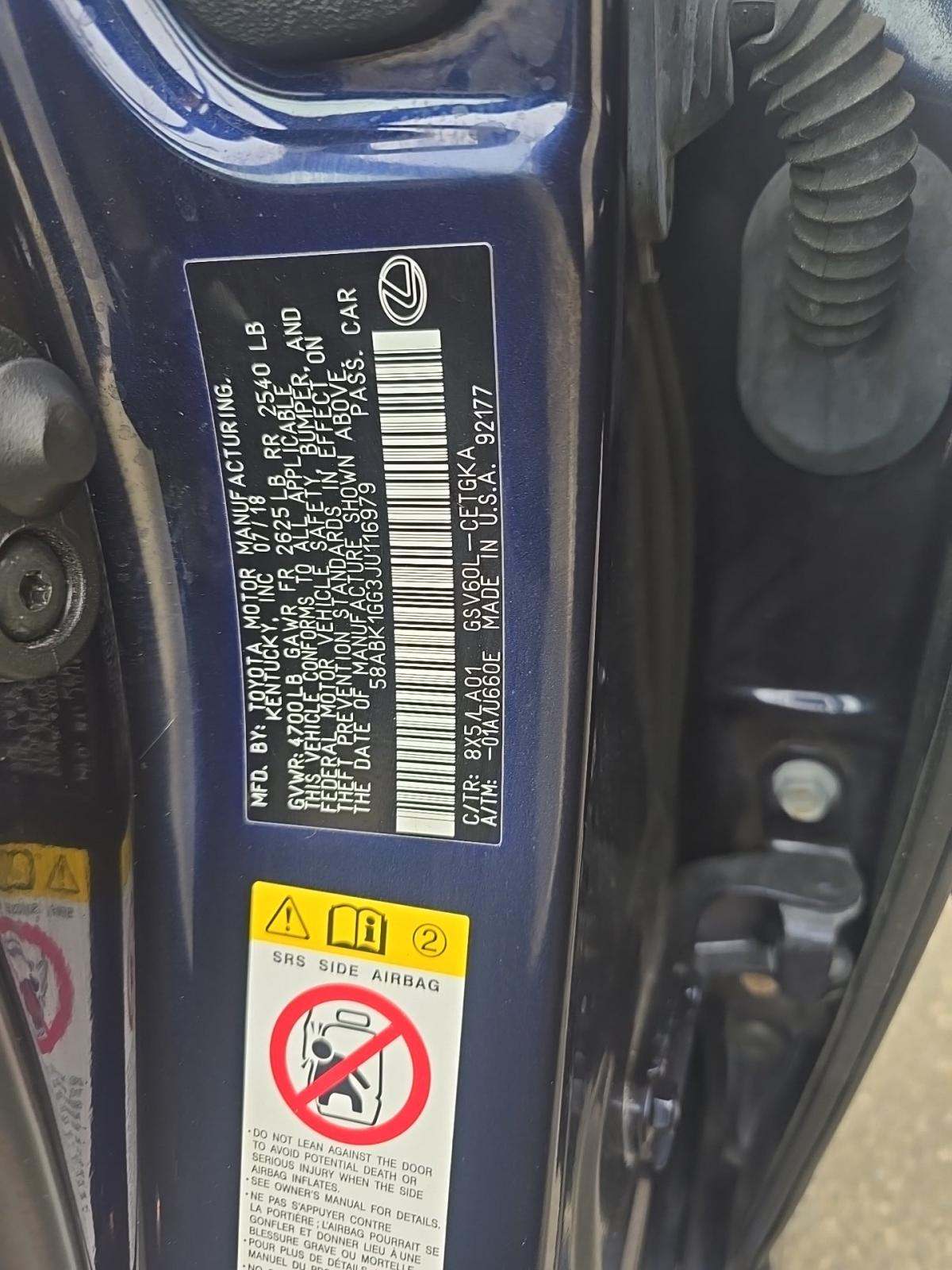 2018 Lexus ES ES 350 FWD