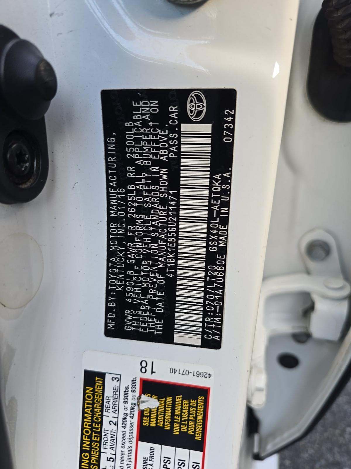 2016 Toyota Avalon Touring FWD