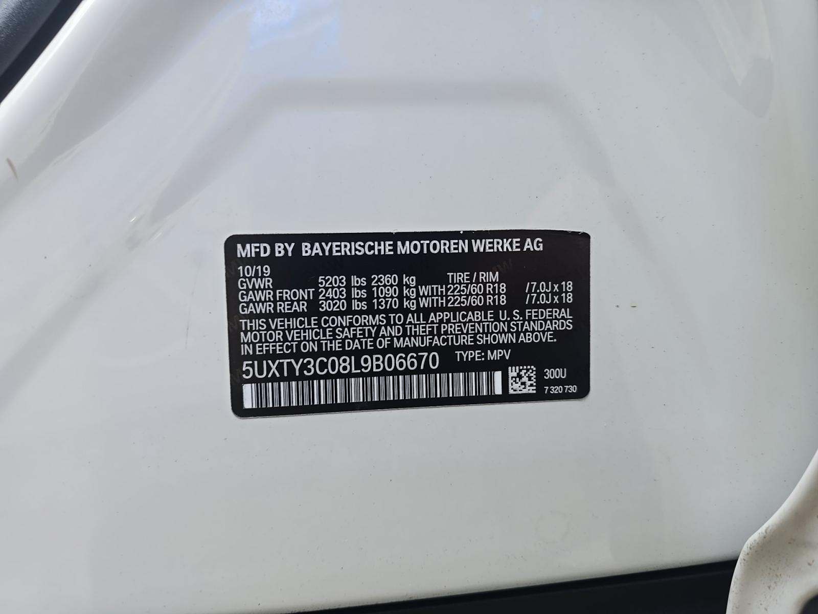 2020 BMW X3 sDrive30i RWD