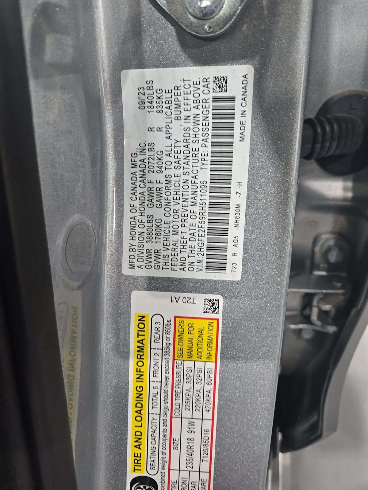 2024 Honda Civic Sport FWD