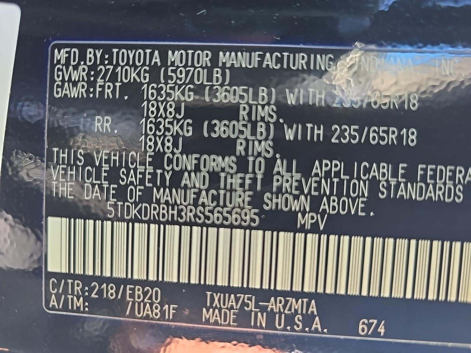 2024 Toyota Highlander XLE AWD