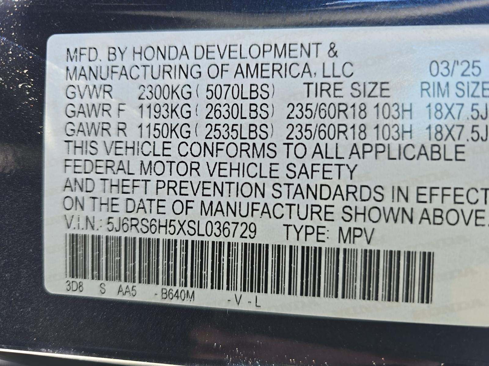 2025 Honda CR-V Hybrid Sport AWD