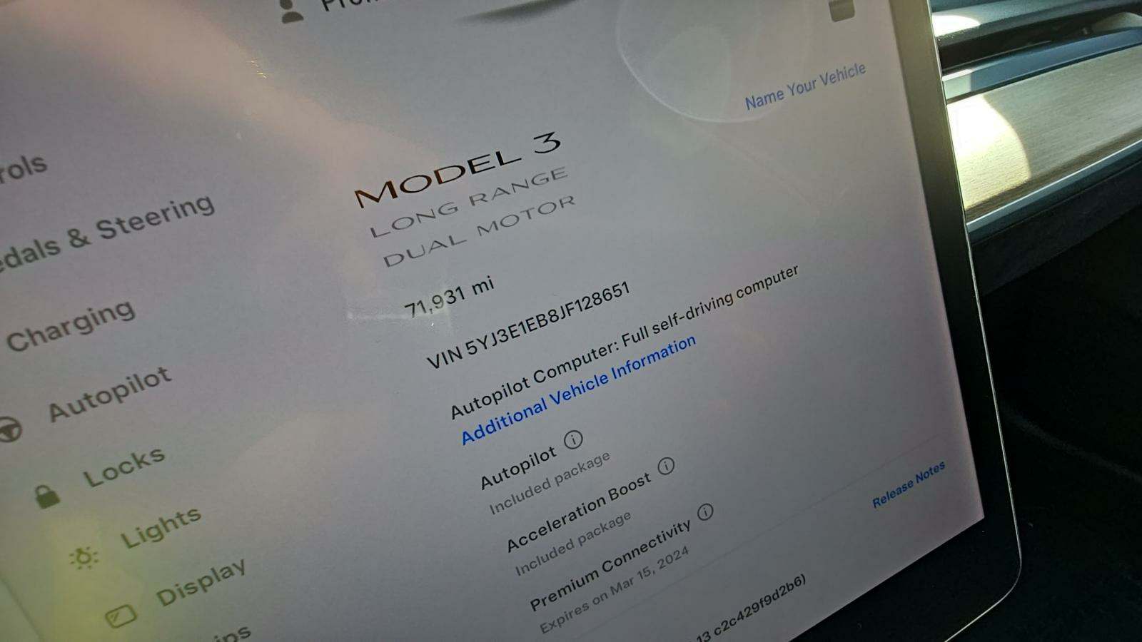 2018 Tesla Model 3 Long Range Battery AWD