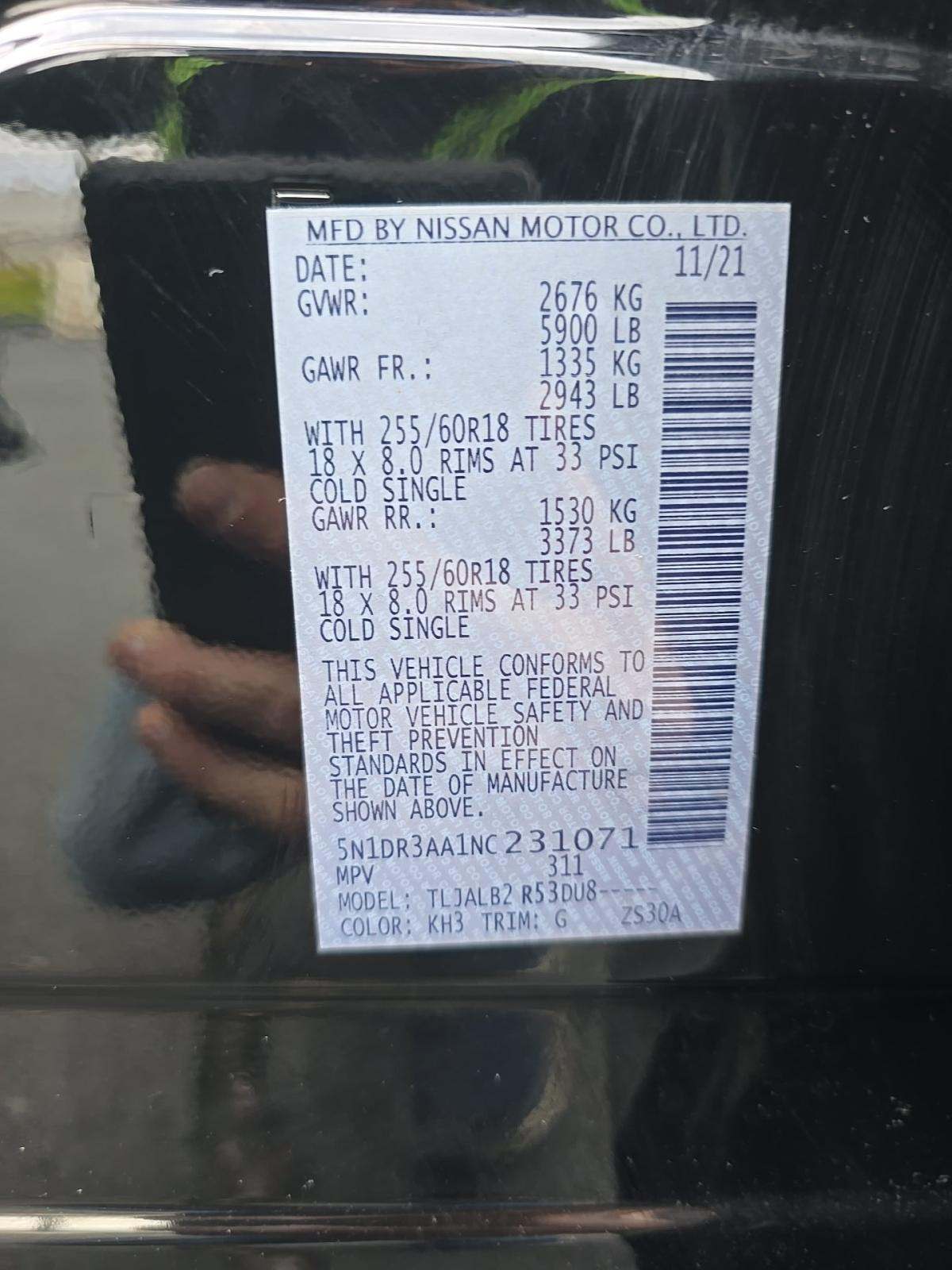 2022 Nissan Pathfinder S FWD