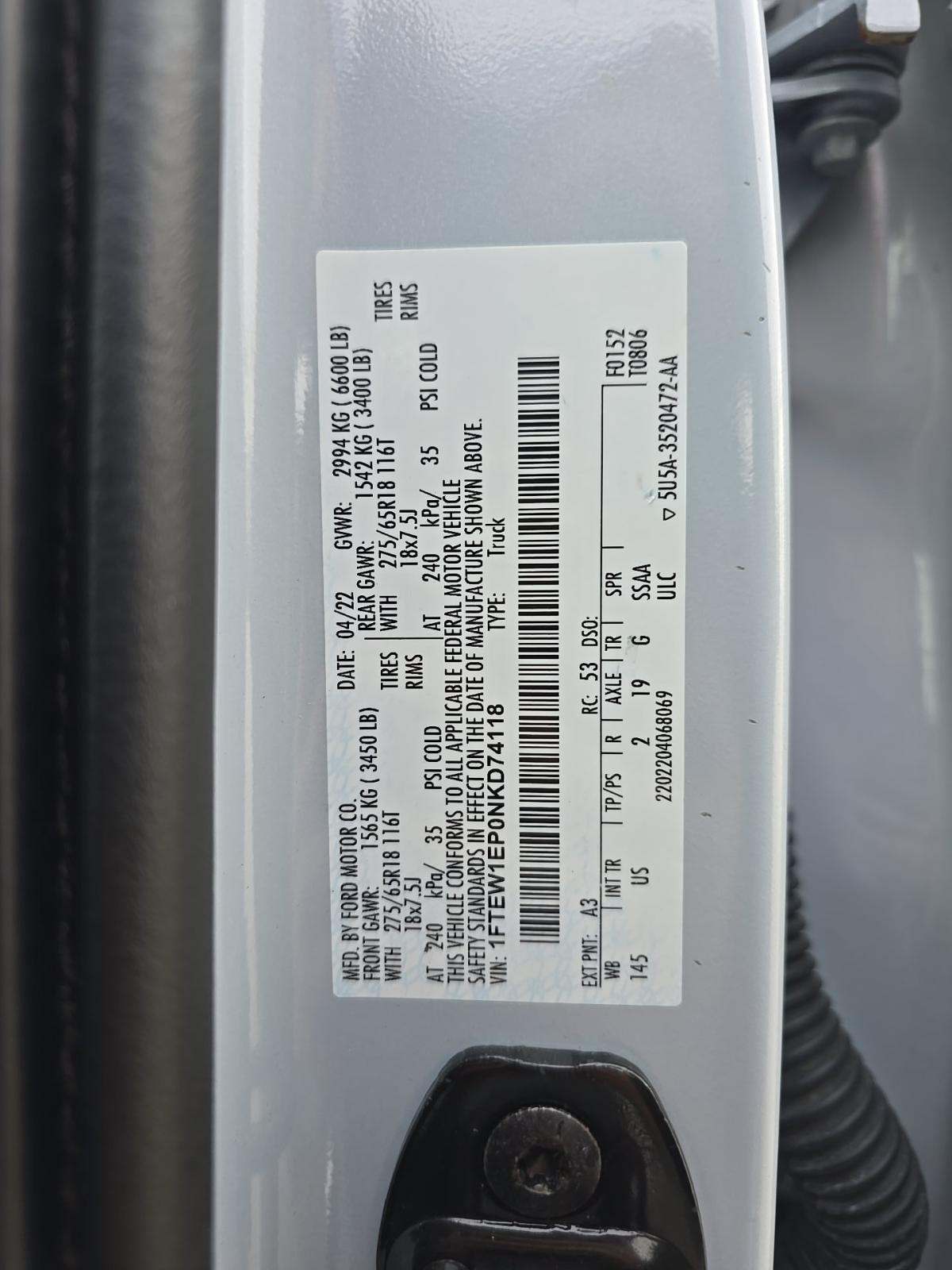 2022 Ford F-150 XLT AWD