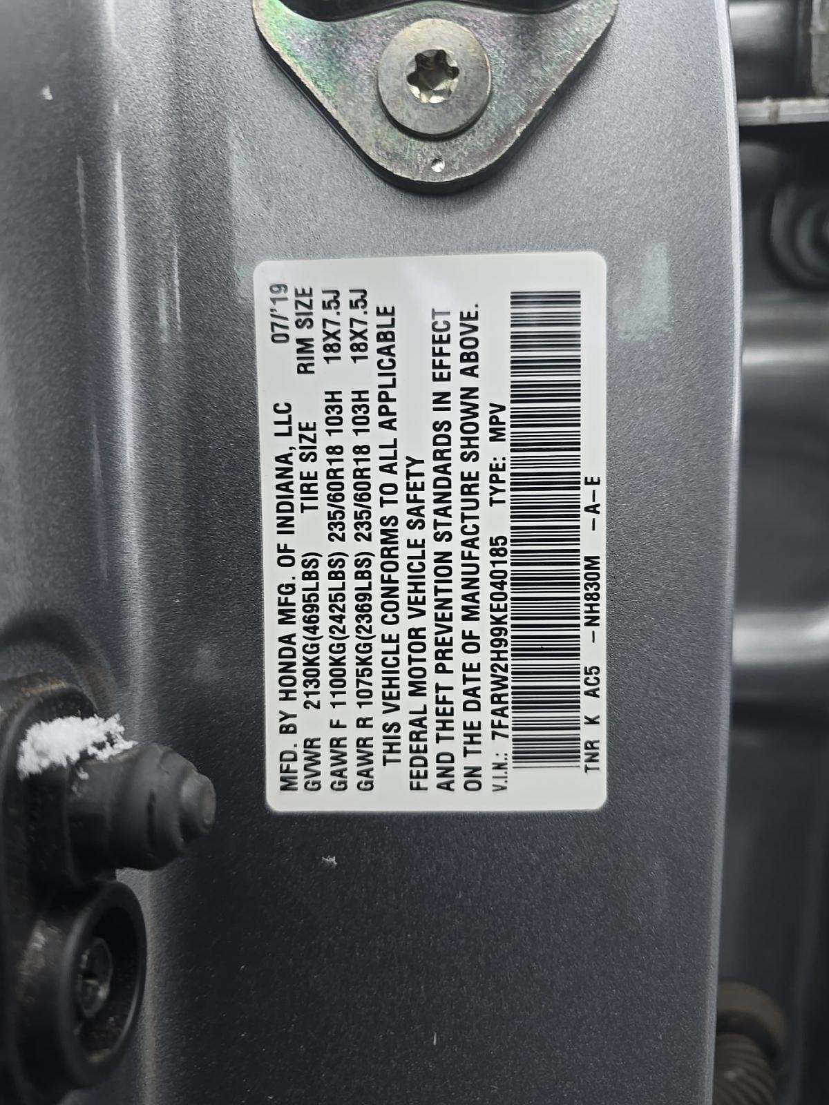 2019 Honda CR-V Touring AWD