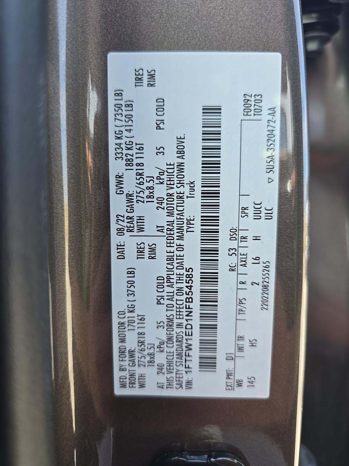 2022 Ford F-150 Hybrid Lariat AWD