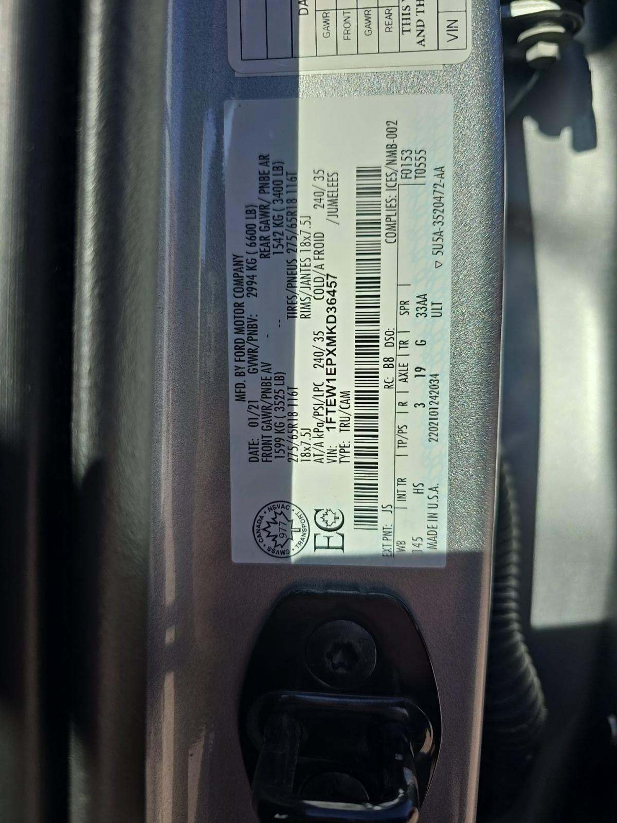 2021 Ford F-150 Lariat AWD