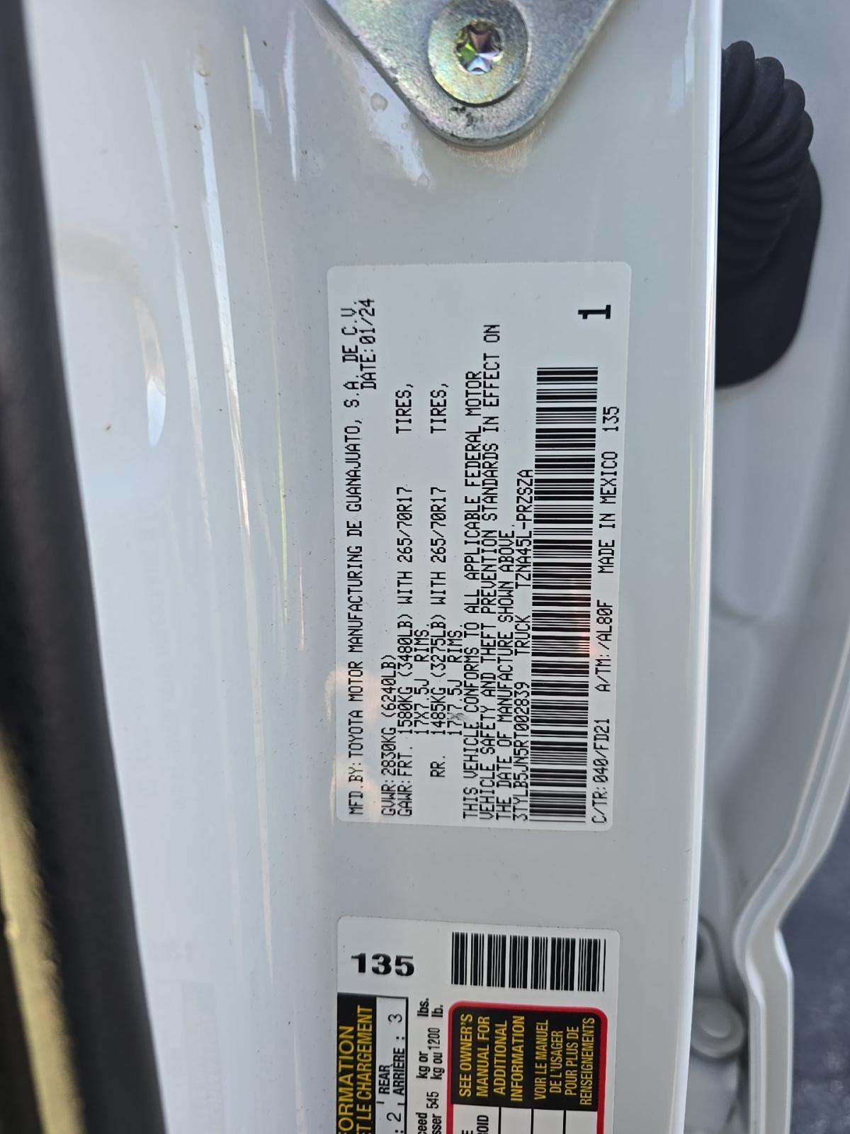 2024 Toyota Tacoma TRD Off-Road AWD