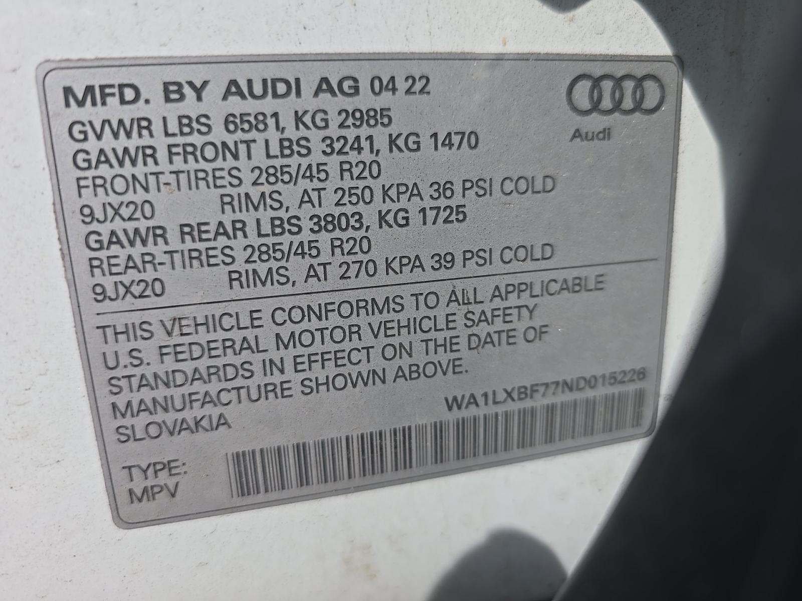 2022 Audi Q7 Premium Plus AWD