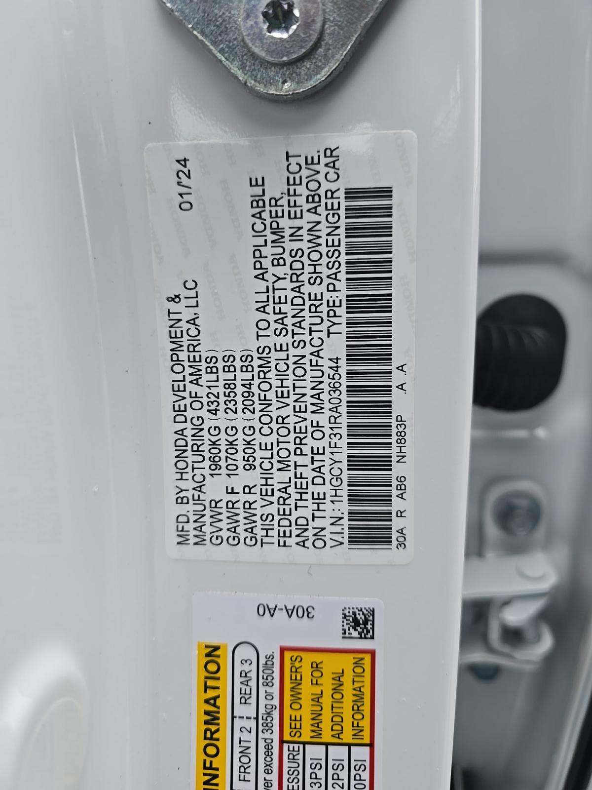 2024 Honda Accord EX FWD