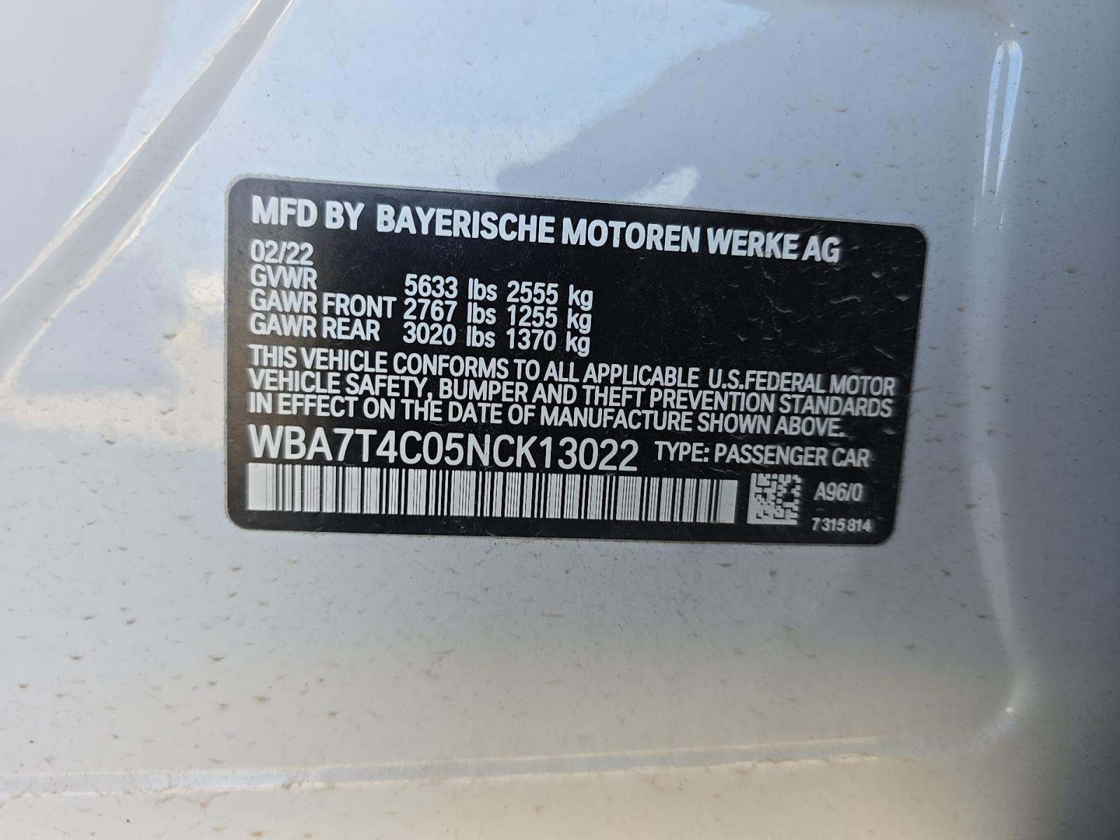 2022 BMW 7 Series 740i xDrive AWD