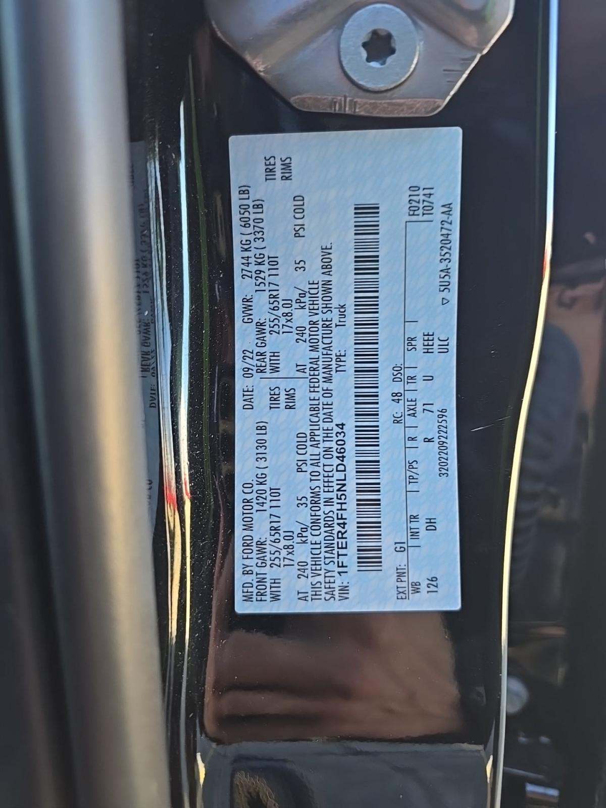 2022 Ford Ranger Lariat AWD