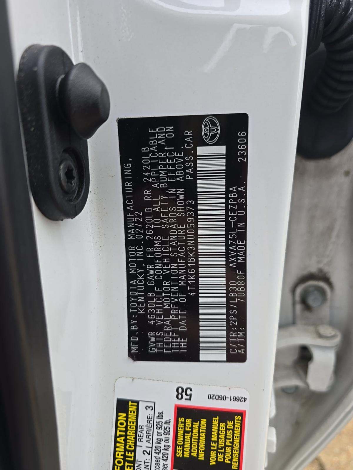 2022 Toyota Camry XSE AWD