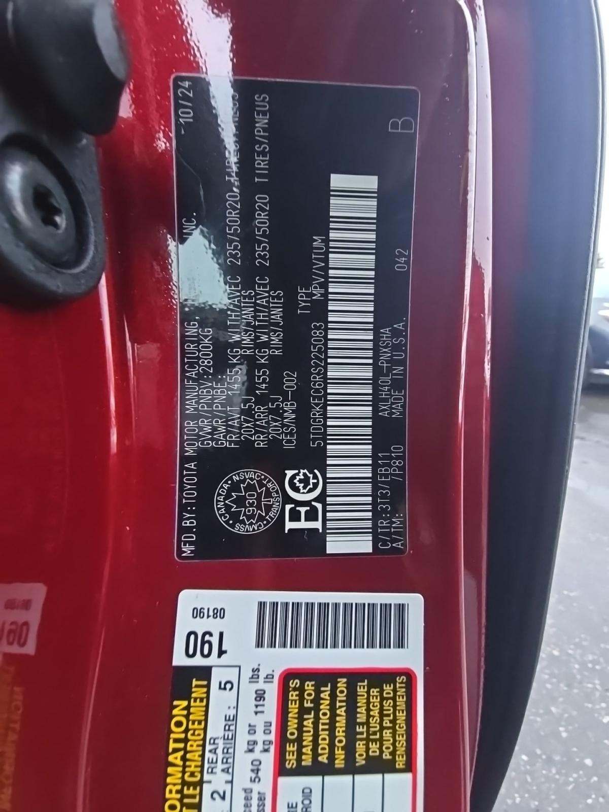 2024 Toyota Sienna XSE FWD