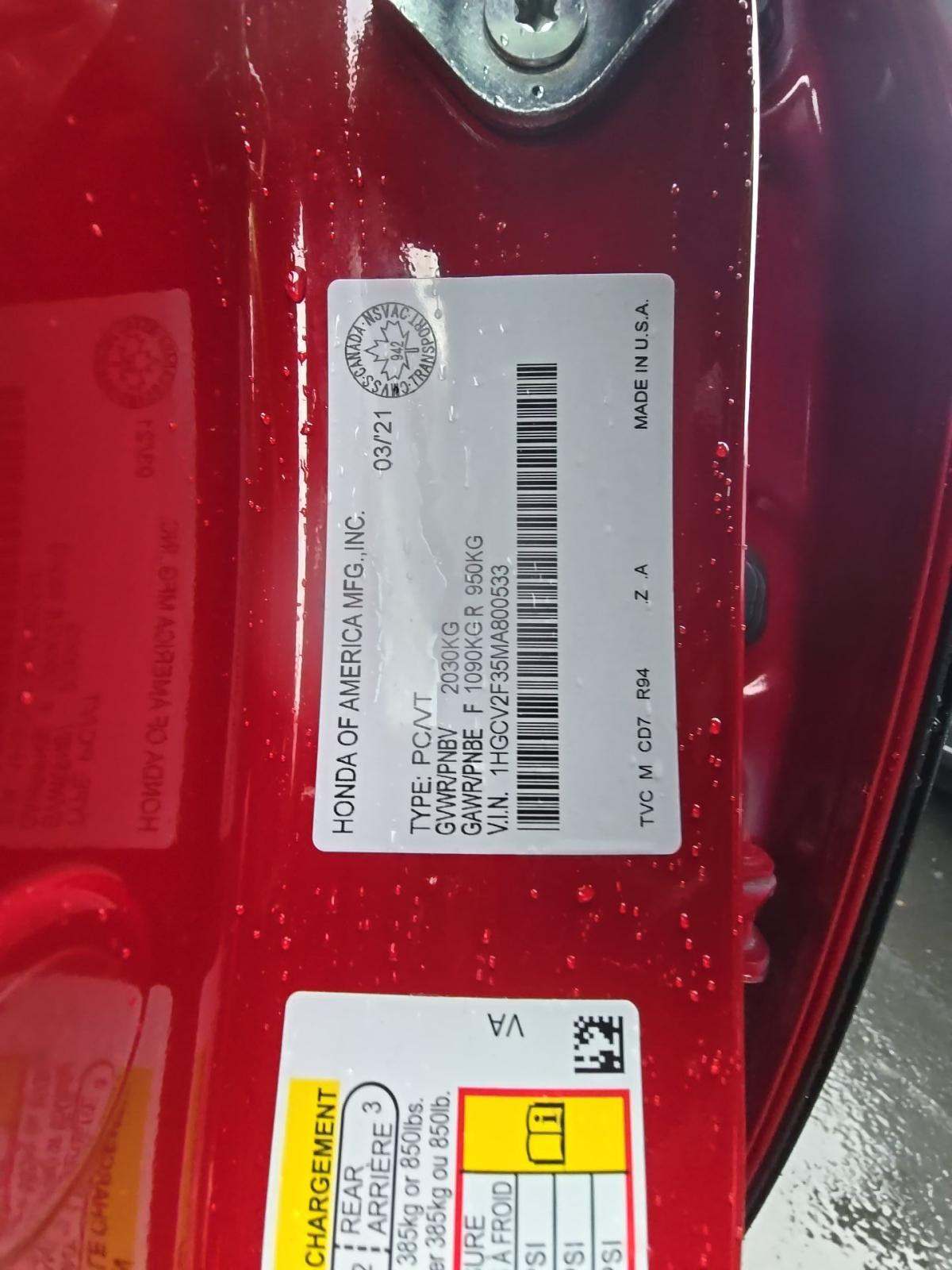 2021 Honda Accord Sport FWD