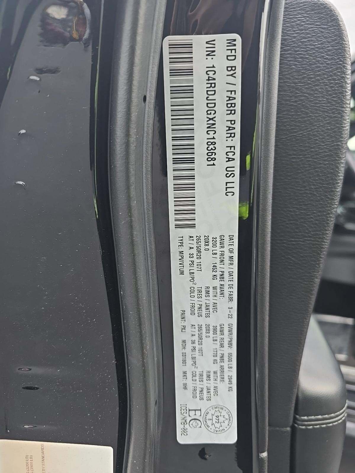 2022 Dodge Durango GT AWD