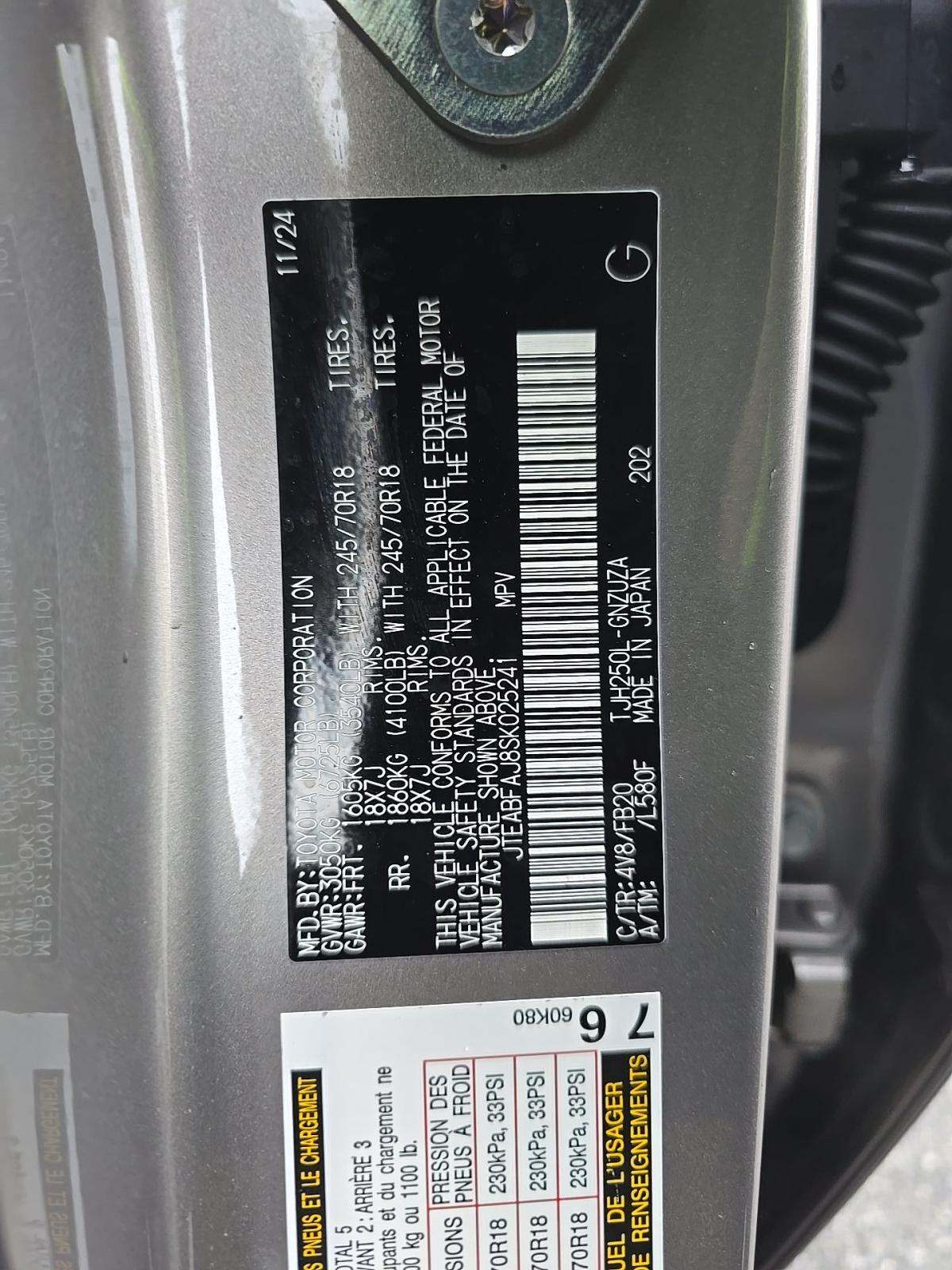 2025 Toyota Land Cruiser 1958 AWD