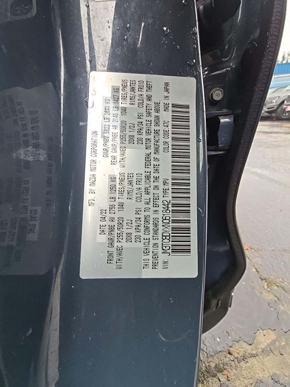 2022 MAZDA CX-9 Carbon Edition AWD