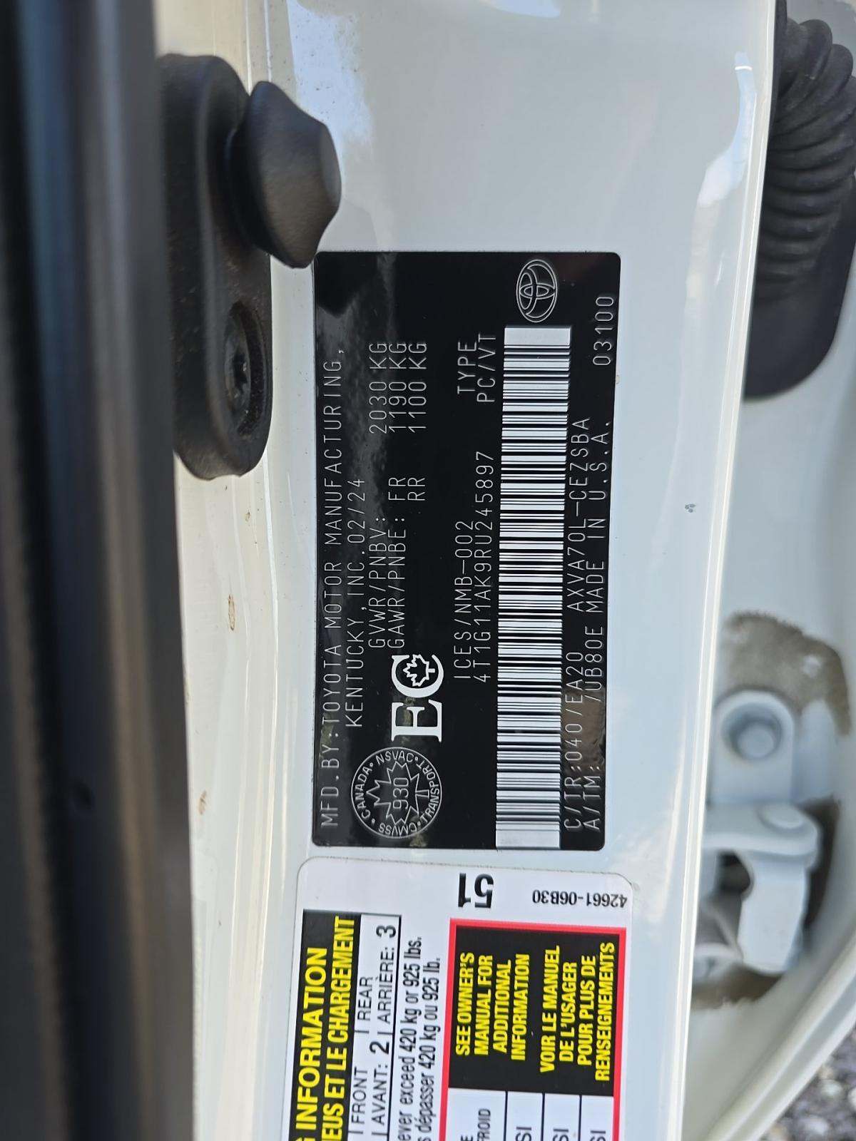 2024 Toyota Camry SE FWD