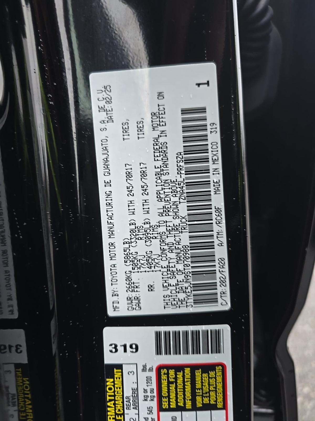 2025 Toyota Tacoma SR AWD