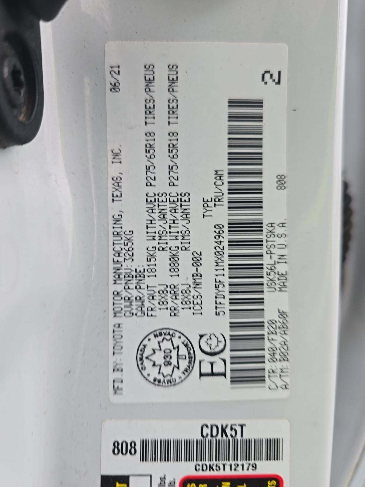 2021 Toyota Tundra SR5 AWD