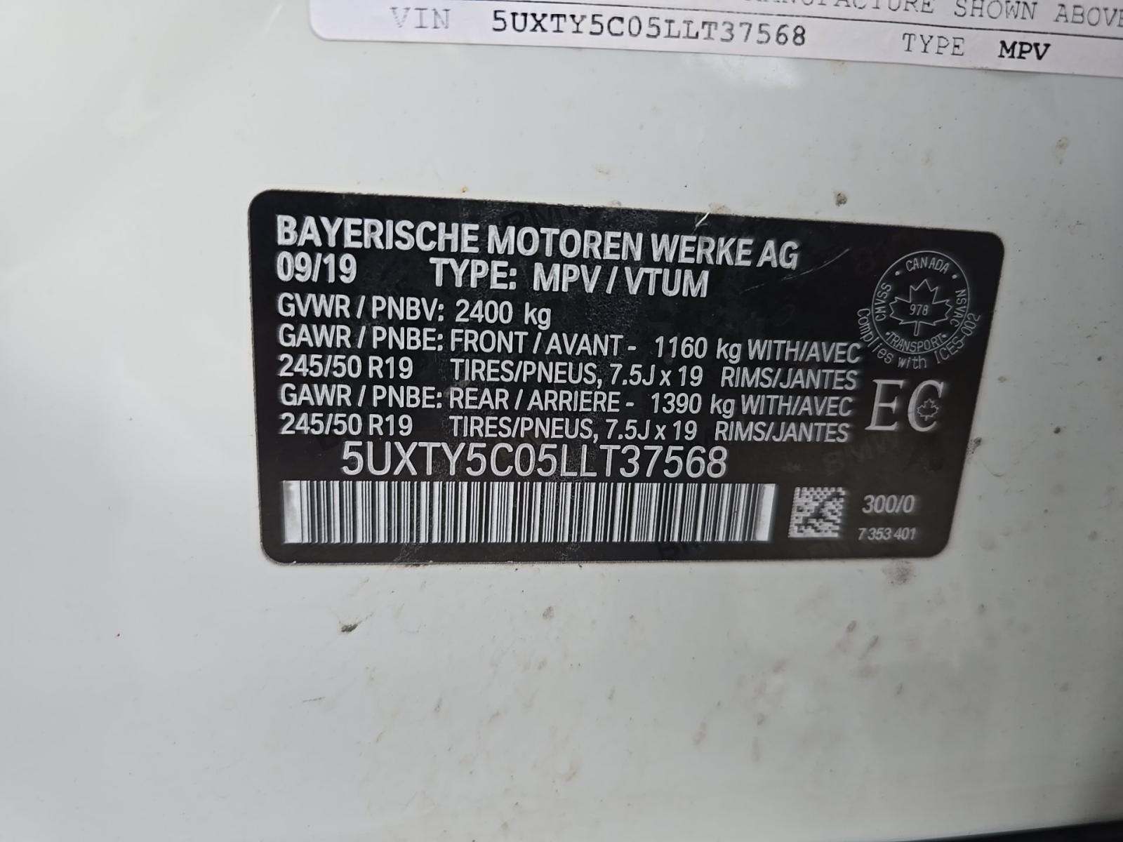 2020 BMW X3 xDrive30i AWD