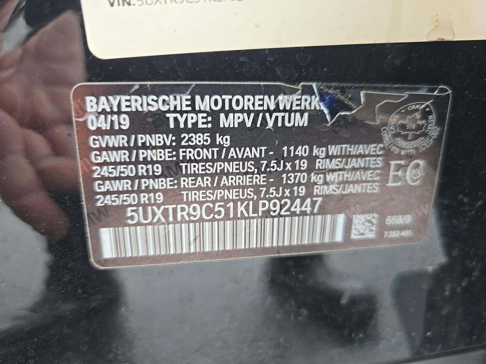 2019 BMW X3 xDrive30i AWD