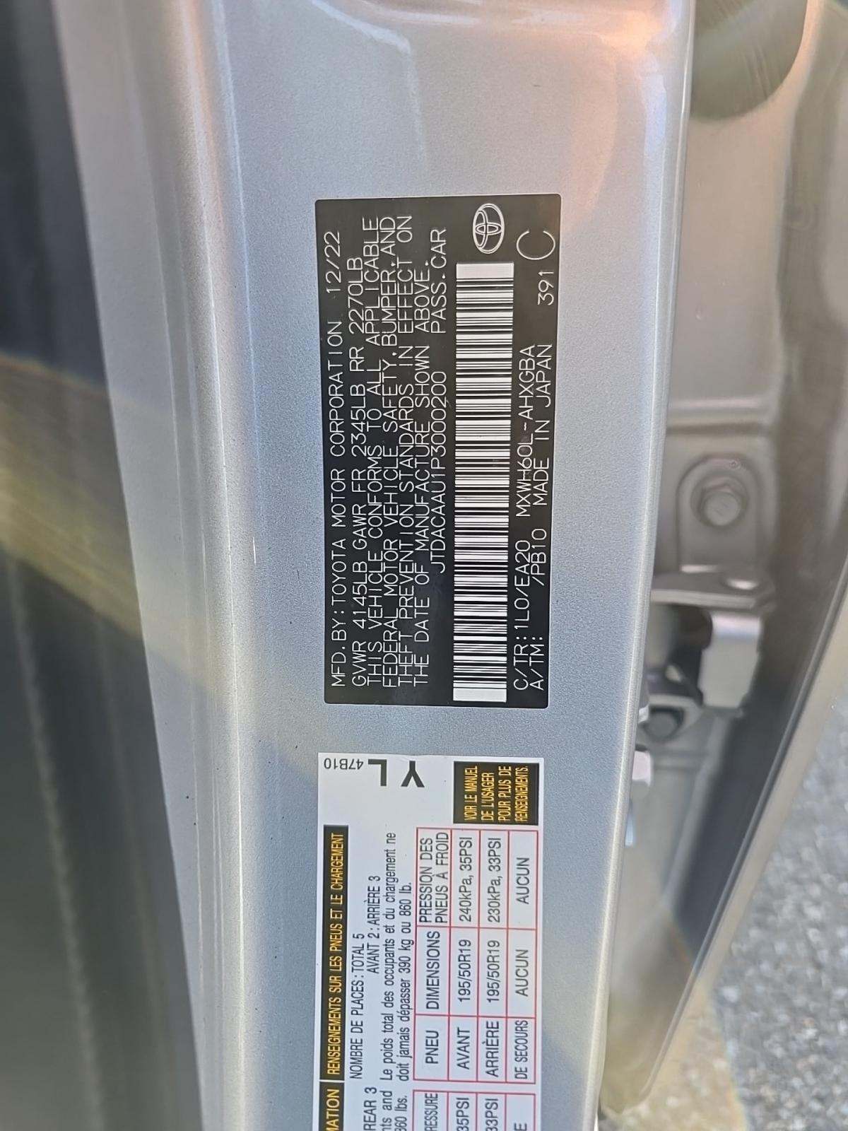 2023 Toyota Prius XLE FWD