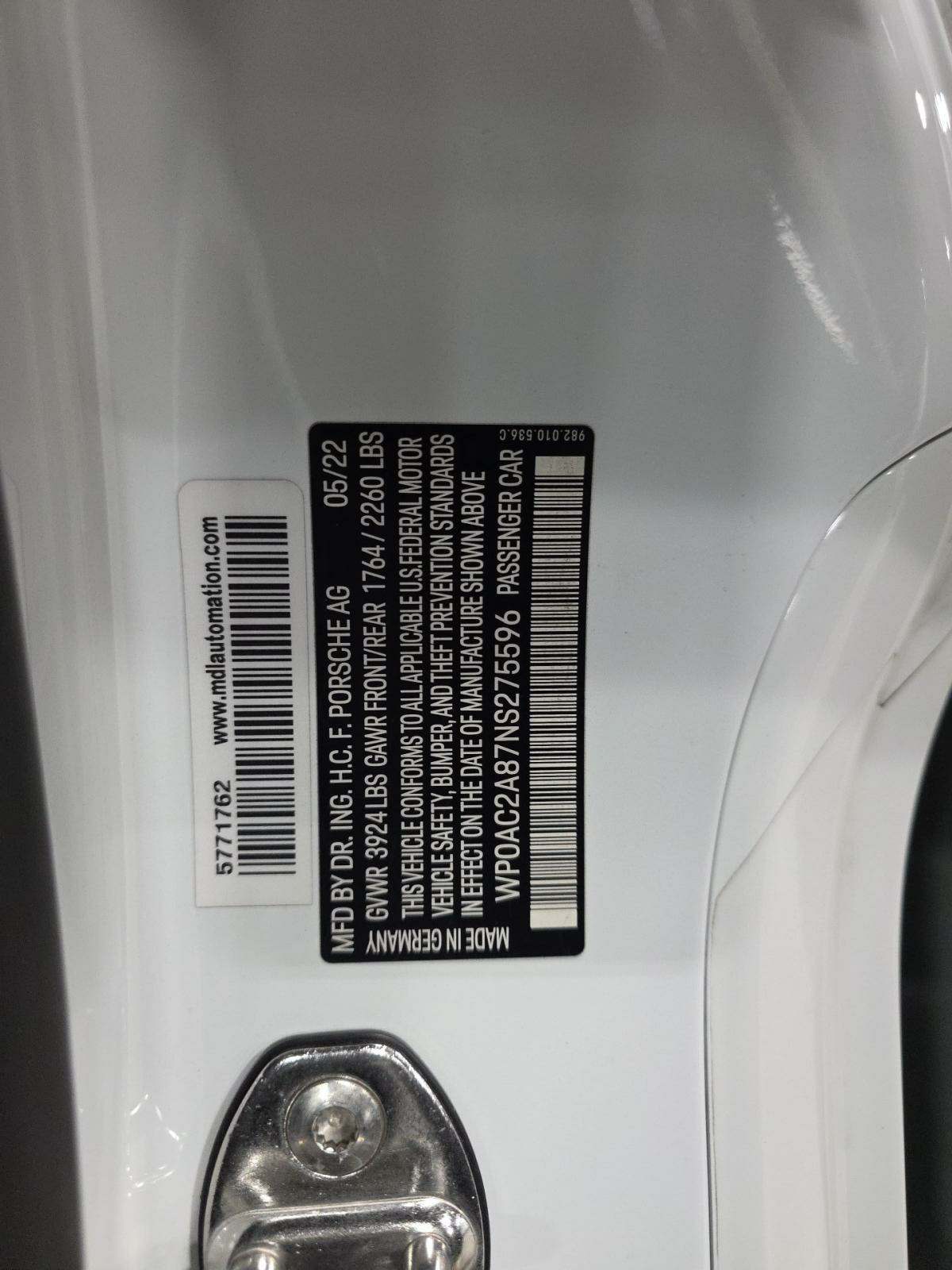 2022 Porsche 718 Cayman GT4 RWD