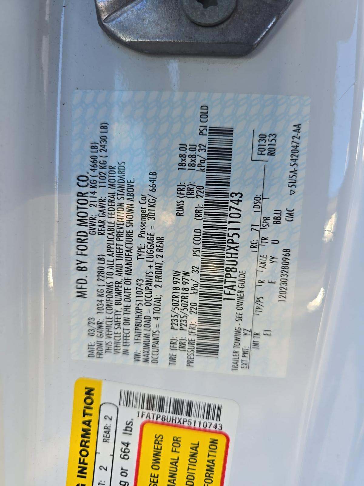 2023 Ford Mustang EcoBoost Premium RWD