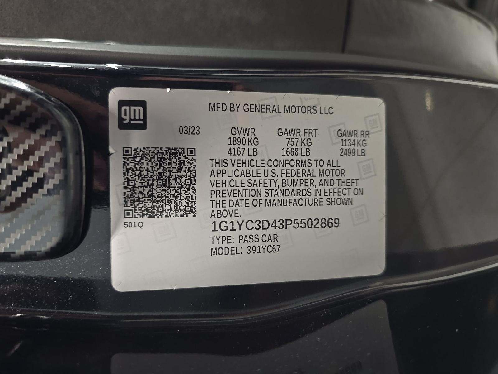 2023 Chevrolet Corvette Stingray RWD