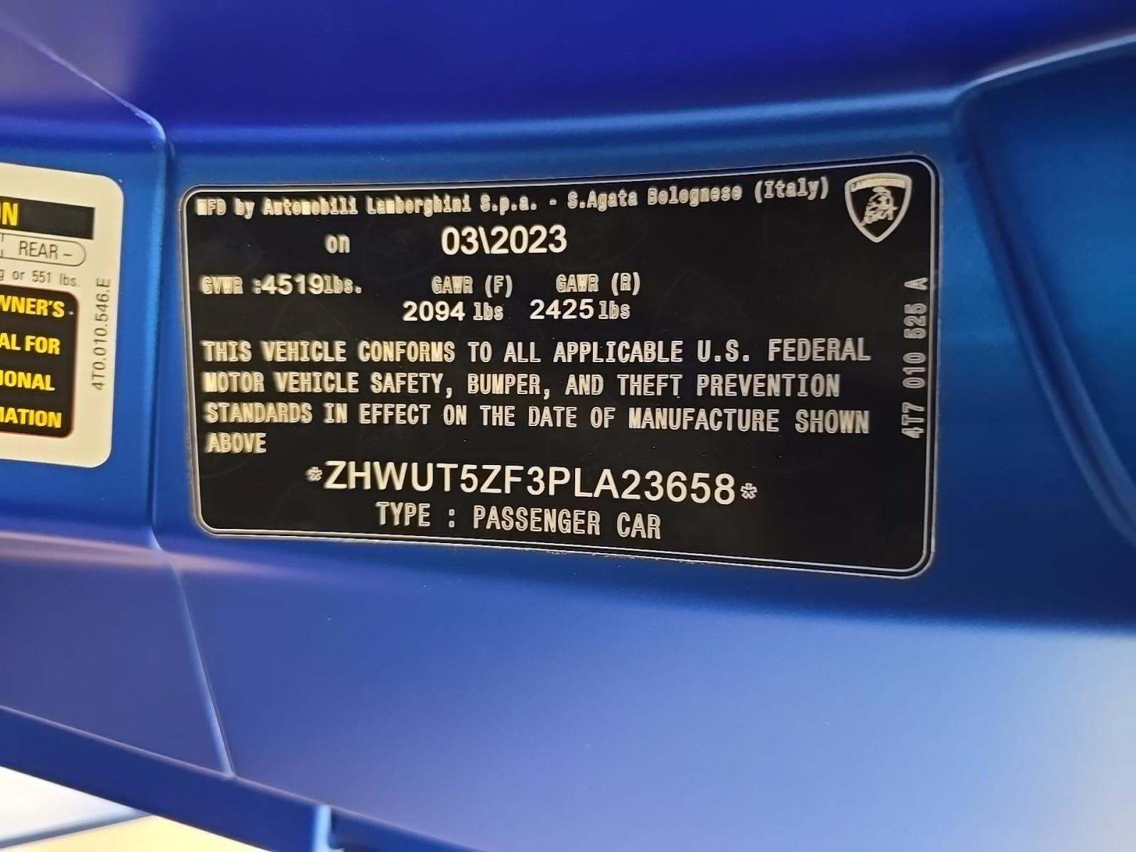 2023 Lamborghini Huracan EVO RWD