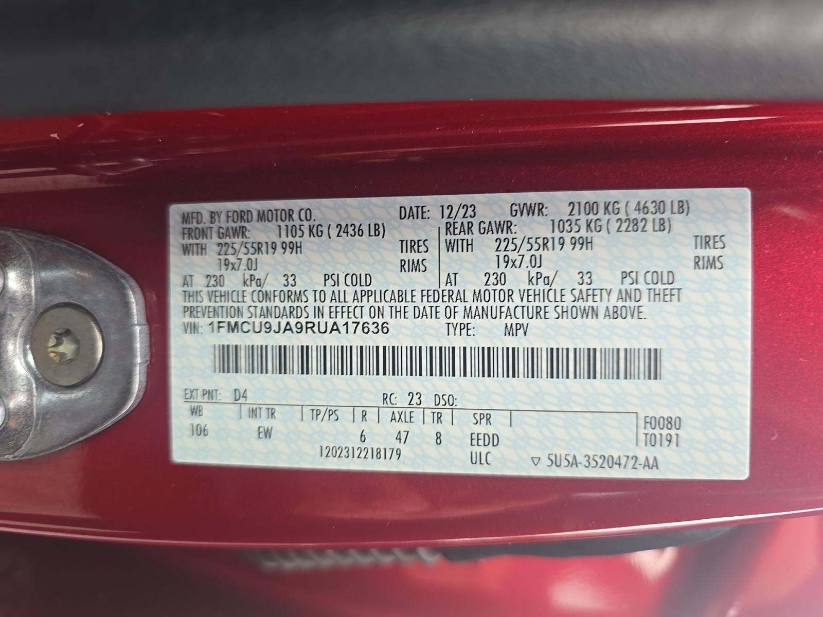 2024 Ford Escape Platinum AWD