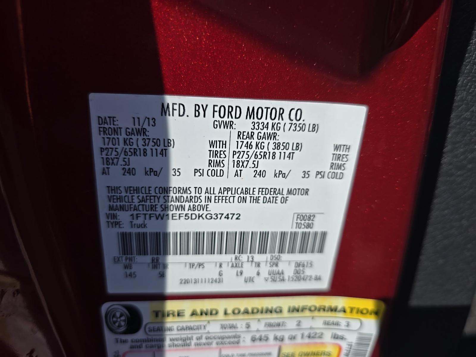 2013 Ford F-150 FX4 AWD