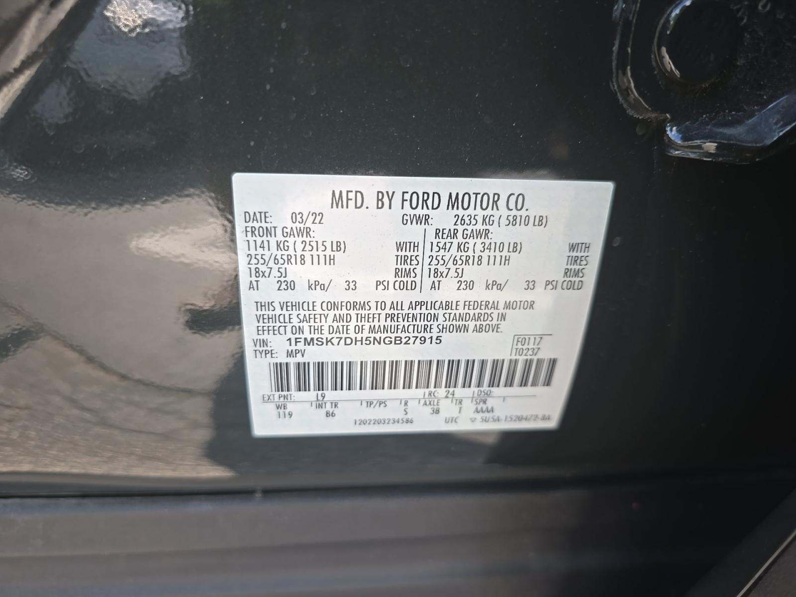 2022 Ford Explorer XLT RWD