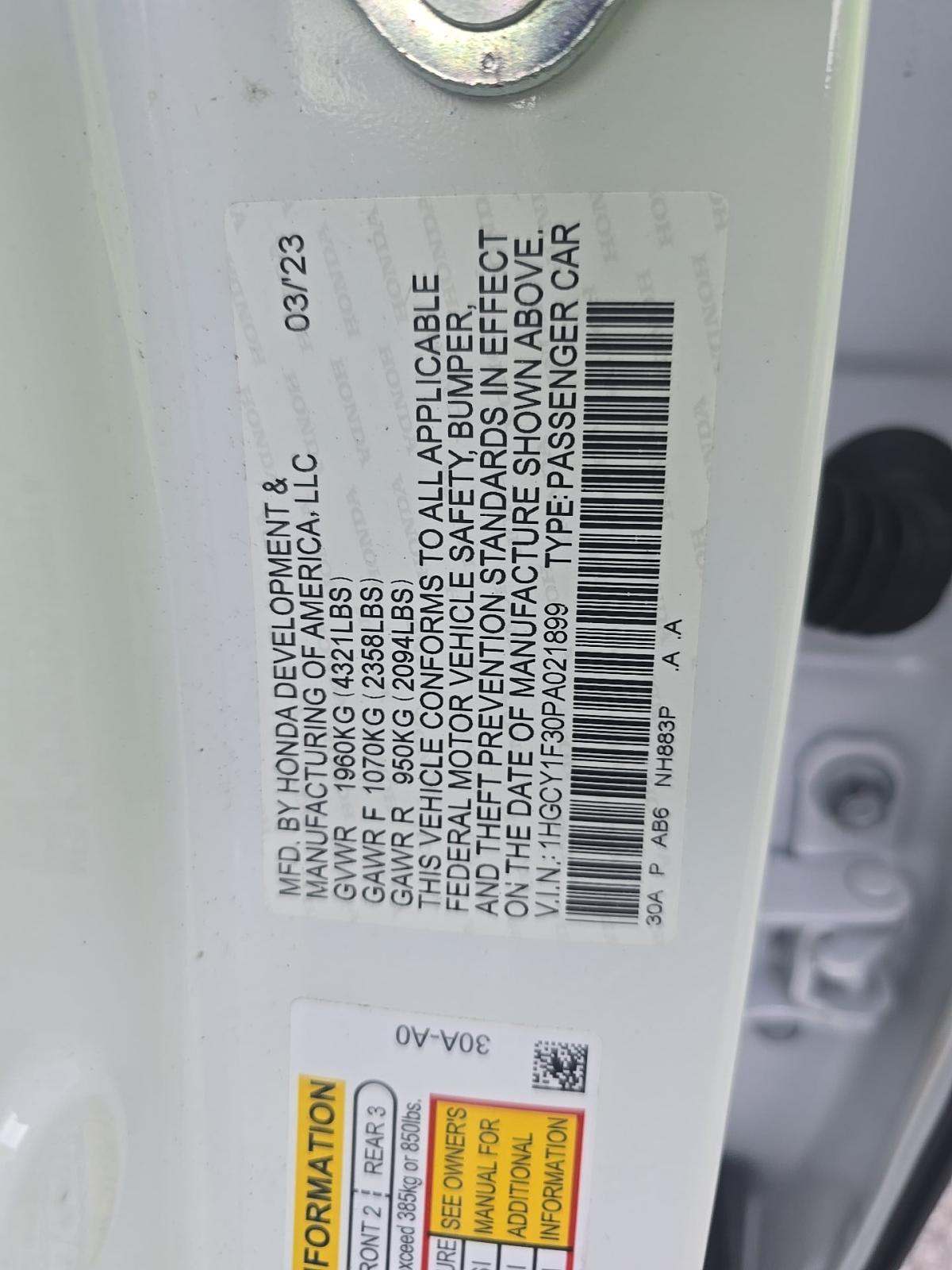 2023 Honda Accord EX FWD