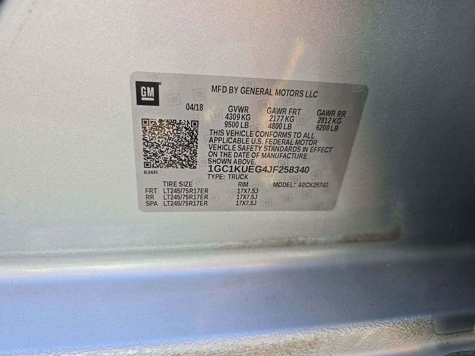 2018 Chevrolet Silverado 2500HD Work Truck AWD