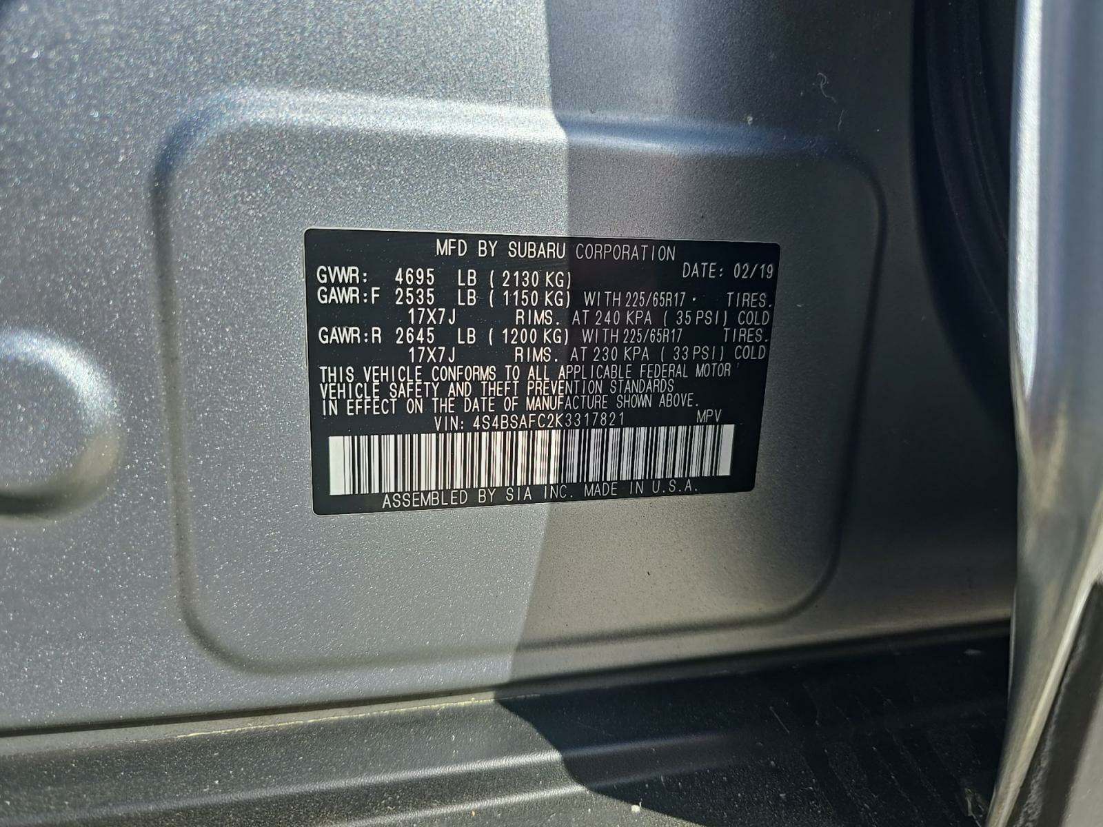 2019 Subaru Outback 2.5i Premium AWD