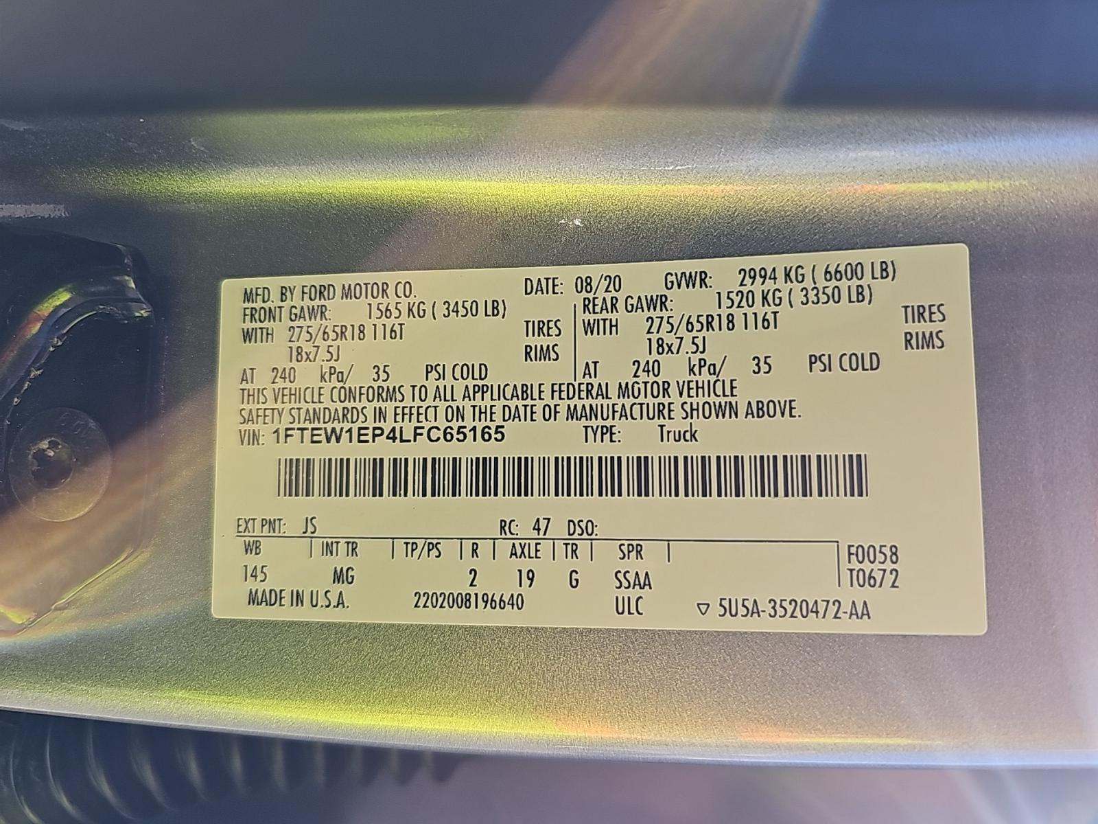 2020 Ford F-150 XLT AWD