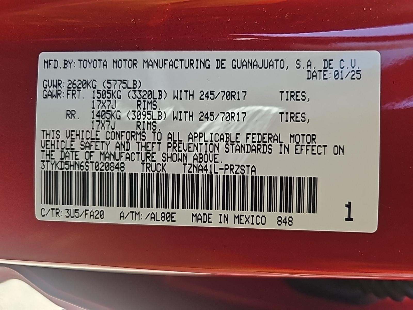 2025 Toyota Tacoma SR RWD