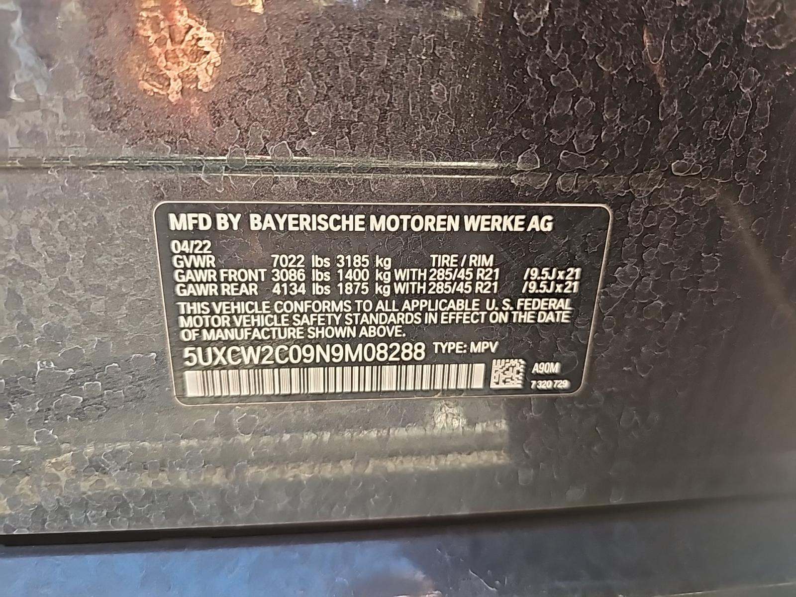 2022 BMW X7 xDrive40i AWD