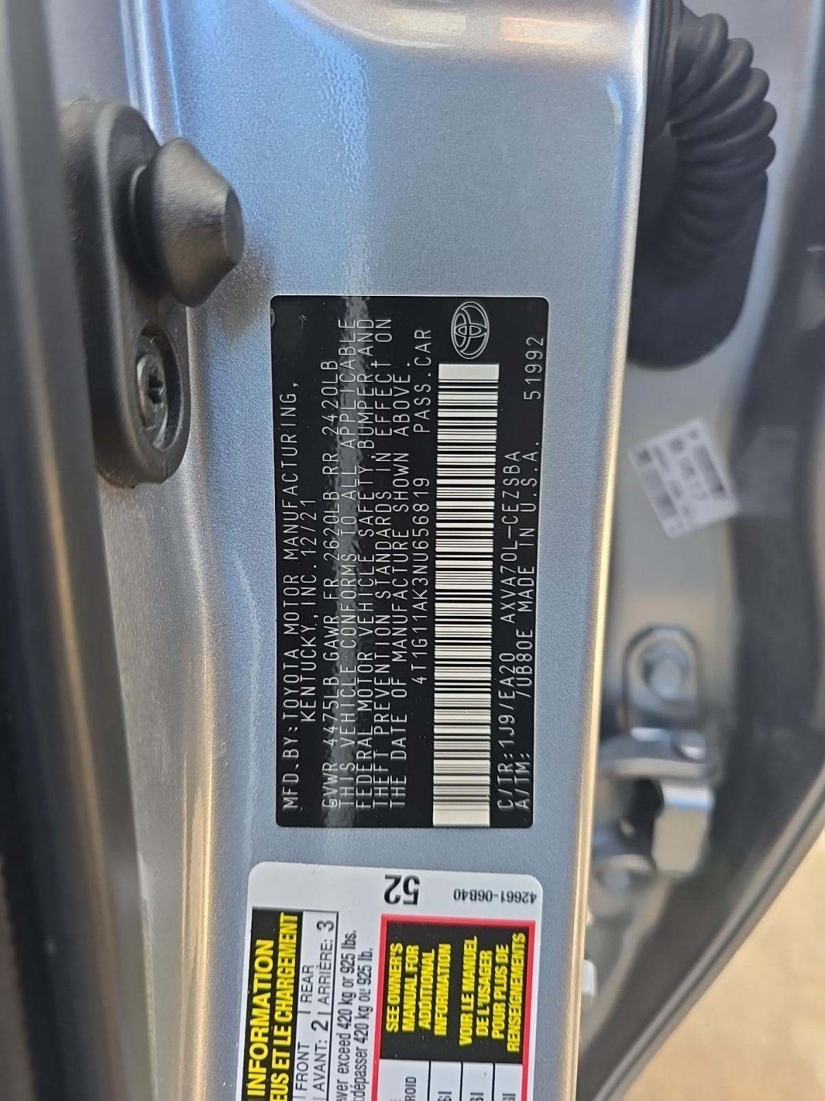 2022 Toyota Camry SE FWD